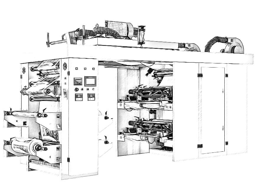 Presses d'impression flexographique