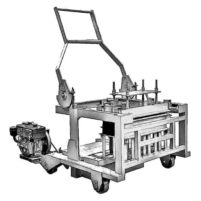 Macchina semiautomatica per mattoni