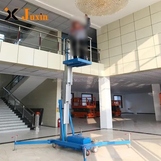 4m 6m 8m 9m 10m Portable Lift Elevator Single Mast One Man Aluminum Ladder Lift
