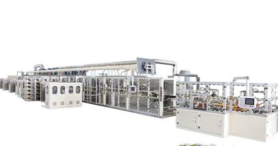 Machinery Manufacturing Diaper Kids Baby Diaper Production Line T Shape Diapers Machine