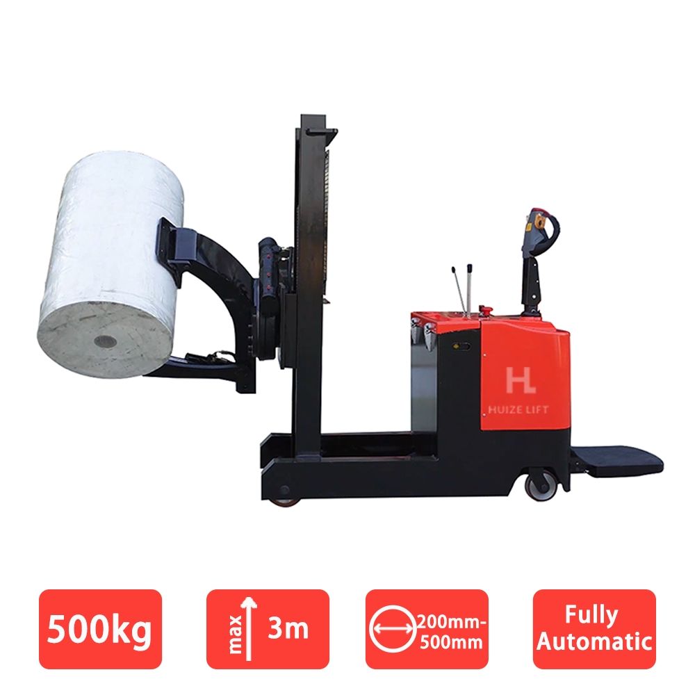 Efficient Reel Handling 2200lbs Drum Roll Rotator 3m Electric Reel Lifter