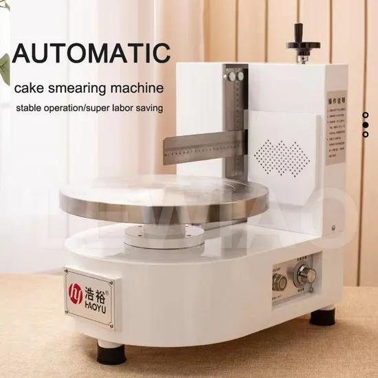 Commercial Bread Butter Spreading Smoothing Machines Birthday Cake Cream Icing Coating Machine
