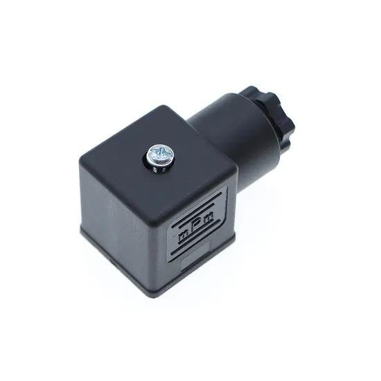 AC/DC IP65/67 Ribbon Black Solenoid Valve Connector
