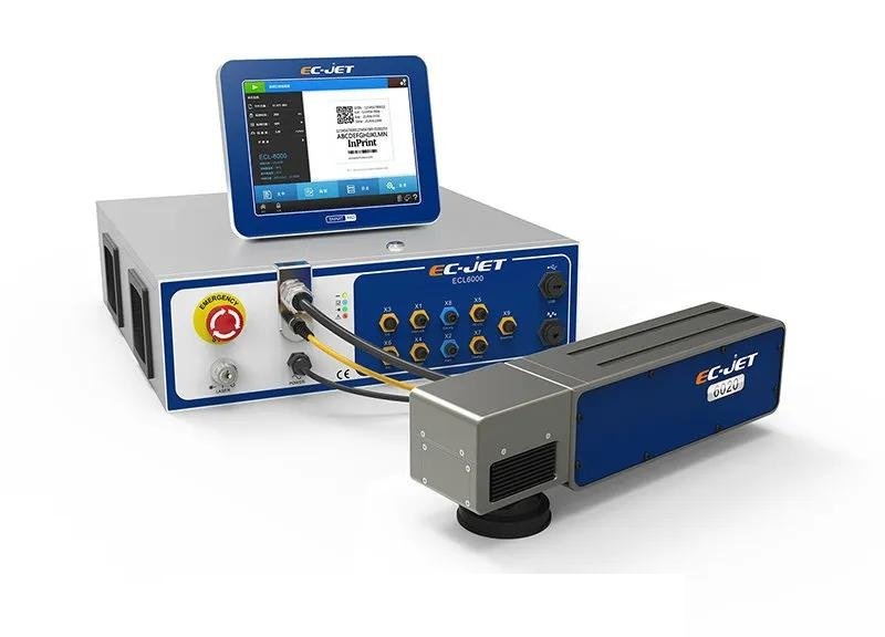 Touch Screen High Speed Printing Date Barcode Fiber Laser Marking Machine -ECL6000