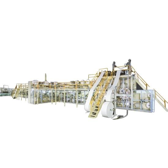 Full Automatically Adult Diapers Machine with Adhesive Machine and Packing Machine