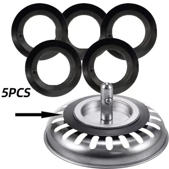 Rubber Seal Washer Gasket O Ring Seal for Franke Basket Strainer Plug Kitchen Bathroom Black Sink Filter For78 79 80 82 83